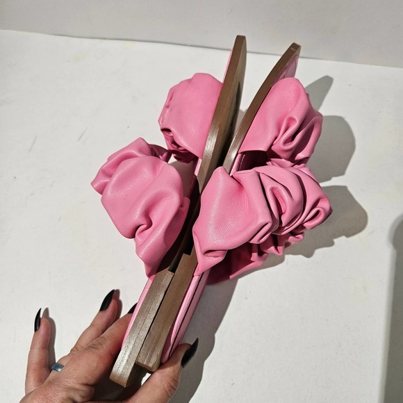 Circus Sam Edelman Iggy Stretch Ruched Slides Sandals 7 Pink Puffy Barbie - Picture 6 of 8